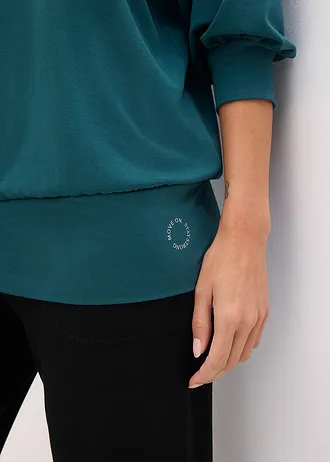 Športové tričko, oversize, s 3/4 rukávom, rýchlo schnúce • petrolejovo zelená • obchod bonprix