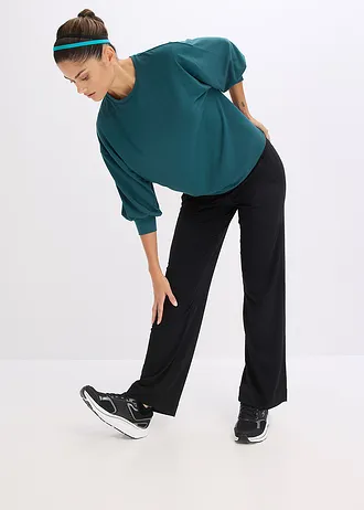 Pantaloni sport cu buzunare, cu uscare rapidă • negru • magazin bonprix