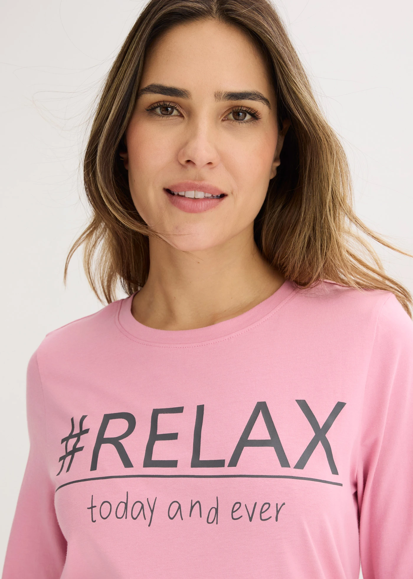 Pijama din bumbac moale • violet-orhidee fumuriu-gri-antracit melanj • magazin bonprix