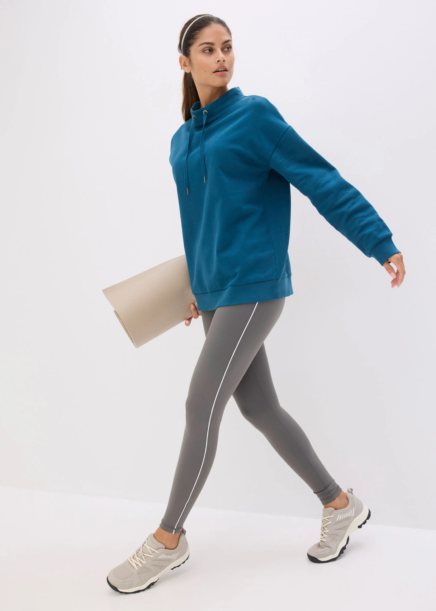 Bluza z czystej bawełny organicznej • niebieskozielony • sklep bonprix