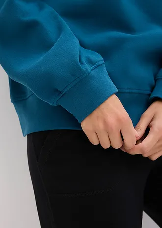 Bluza oversize z czystej bawełny • niebieskozielony • sklep bonprix