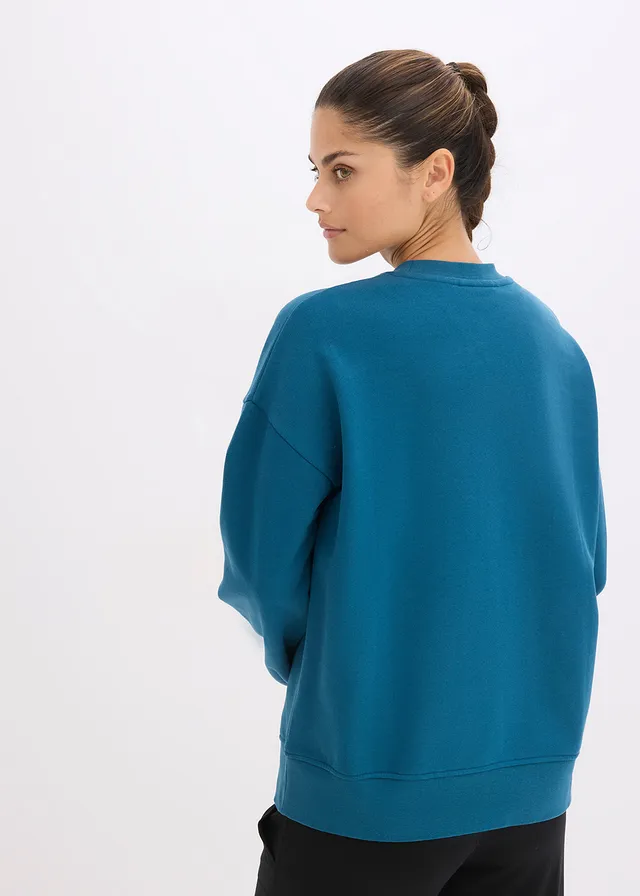 Sweat oversize 100% coton, Couleur: pétrole