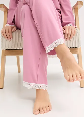 Pyjama met knoopsluiting • mauve-wolwit • bonprix online shop