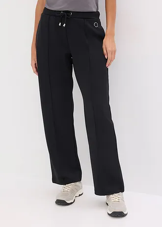 Pantalon de sport avec coutures décoratives, Couleur: noir