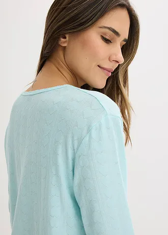 Lichte pyjama met hartjespatroon • aquapastel • bonprix online shop