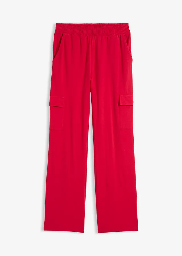 Pantaloni de jogging din material elastic cu bumbac