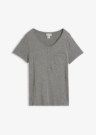 T-shirt avec patte de boutonnage