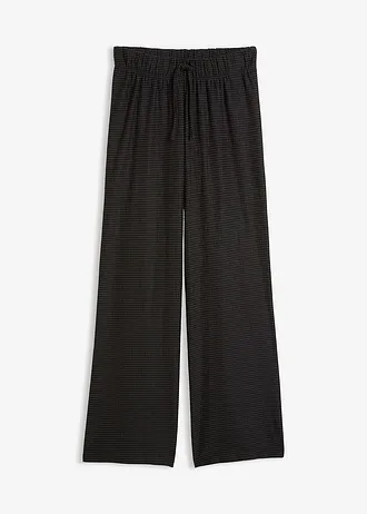 Gestreepte jersey broek in een katoenmix
