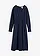 Comfortabele jurk met sierplooien in een viscosemix, Kleur: donkerblauw