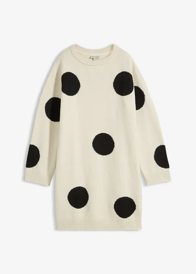 Robe oversize en maille à pois