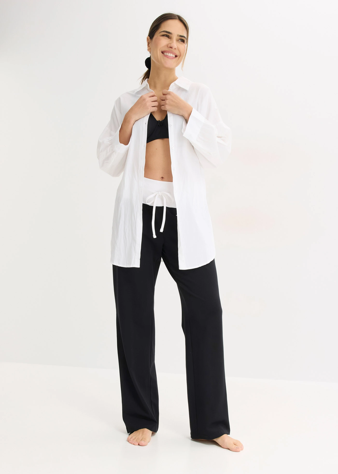 Pantalon de pyjama • noir/blanc • Boutique bonprix