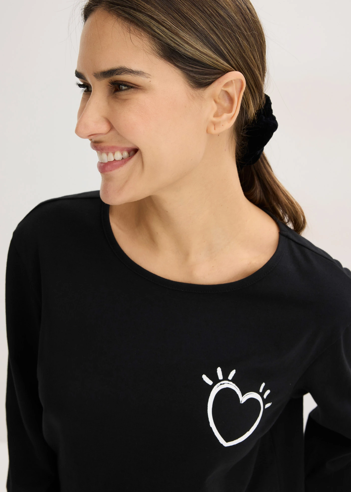 Pyjama van zacht katoen • zwart • bonprix online shop