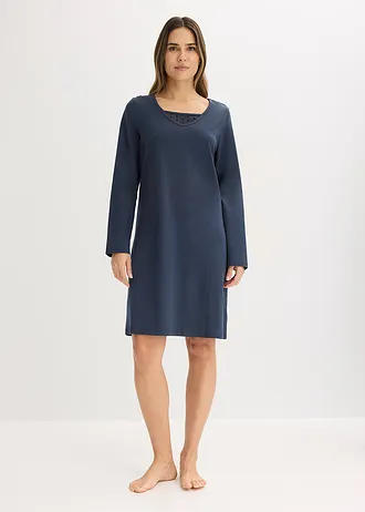 Nachthemd van zacht katoen, Kleur: intens blauw