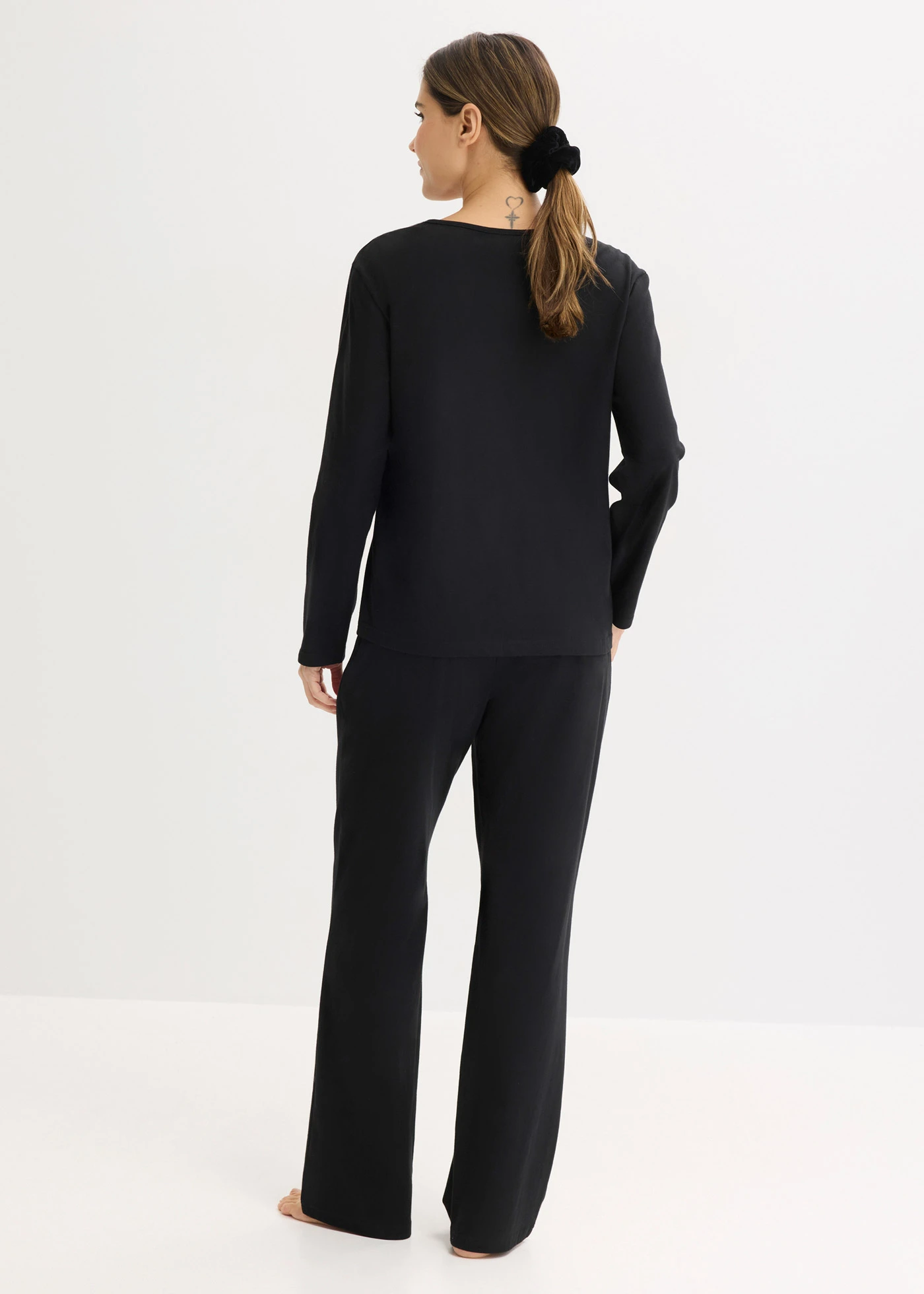 Pyjama van zacht katoen • zwart • bonprix online shop