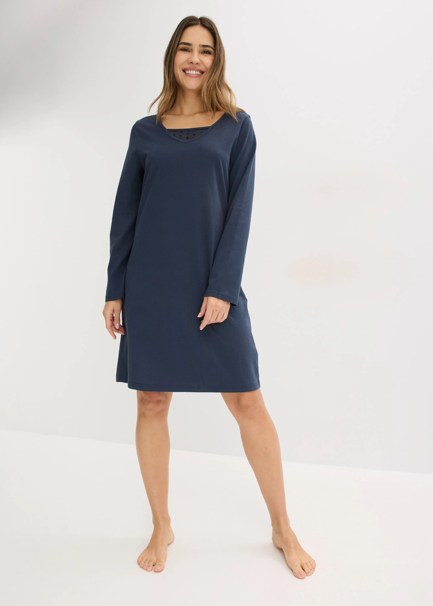 Nachthemd van zacht katoen • intens blauw • bonprix online shop