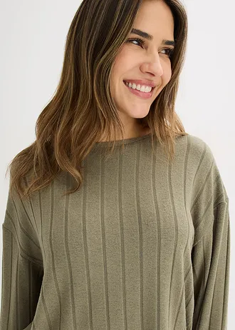 Geribd huispak • olijfgroen • bonprix online shop