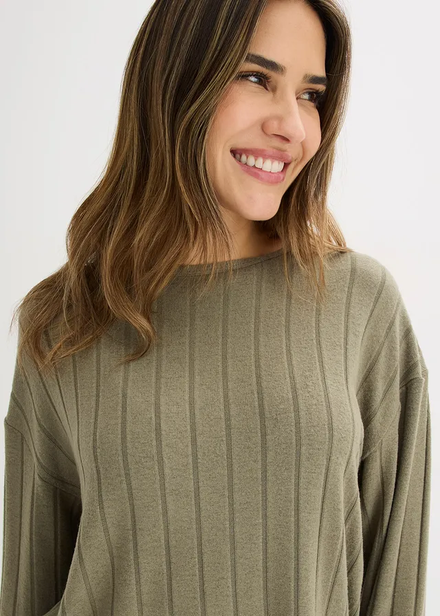 Tenue d’intérieur en matière côtelée • olive • product-page.page-title-suffix