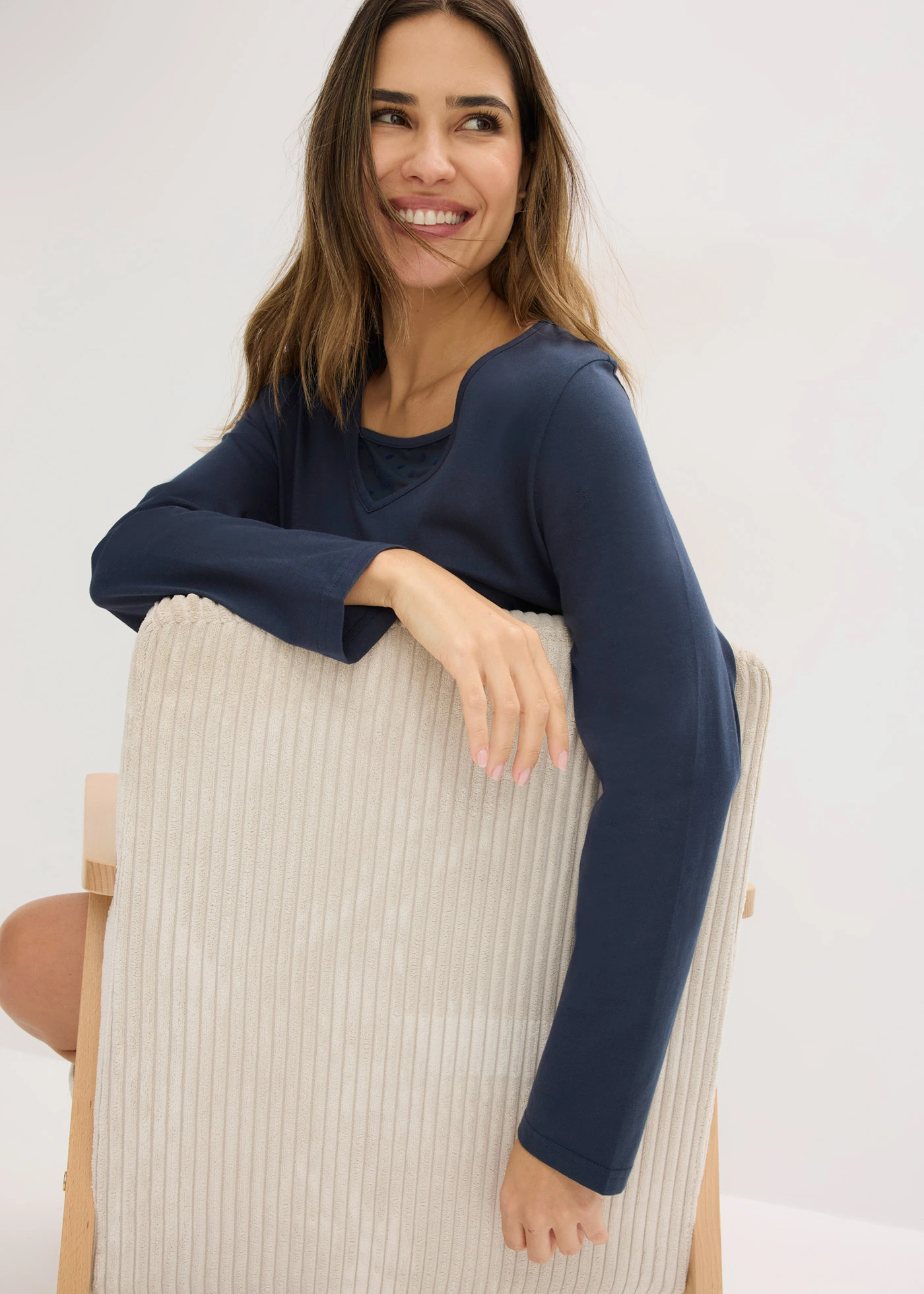 Hálóing puha pamutból • intenzív kék • bonprix áruház