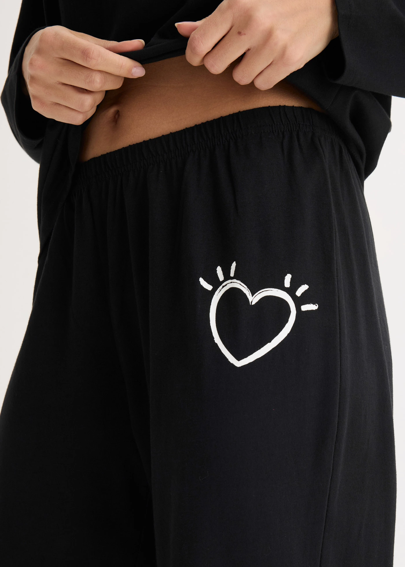 Pyjama van zacht katoen • zwart • bonprix online shop