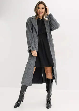 Robe avec ruchés • noir-écru • Boutique bonprix