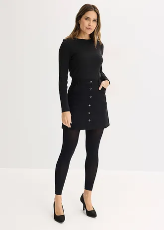 Harisnya legging 50 DEN, komfort derékpánttal (2 db-os csomag) • fekete • bonprix áruház