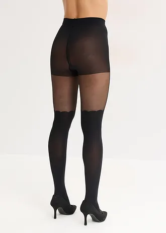 Overknee maillot 70 den • zwart • bonprix online shop