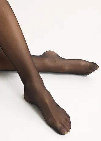 Dresuri subțiri cu chilot și talie confortabilă 30 DEN • negru • magazin bonprix