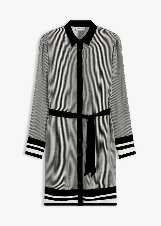 Blousejurk • zwart/wit gestreept • bonprix online shop