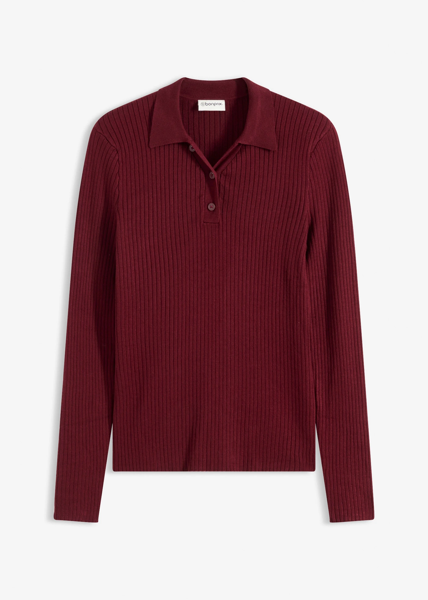 Fijne trui met knopen • robijnrood • bonprix online shop