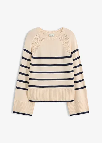 Sweter z kontrastującymi paskami