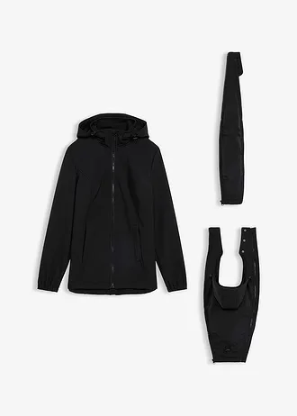 Geacă din softshell 4 în 1 cu inserție pentru bebeluș, pentru purtare în față sau în spate