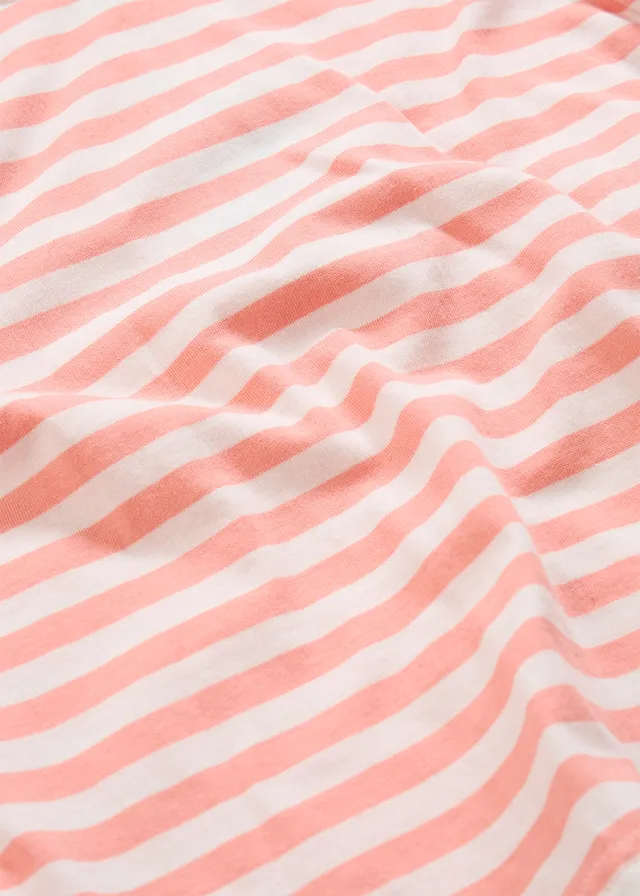 Pyjama en coton doux • écru-rose saumon rayé • product-page.page-title-suffix