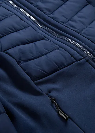 Geacă impermeabilă cu model hibrid cu softshell și matlasare • bleumarin • magazin bonprix