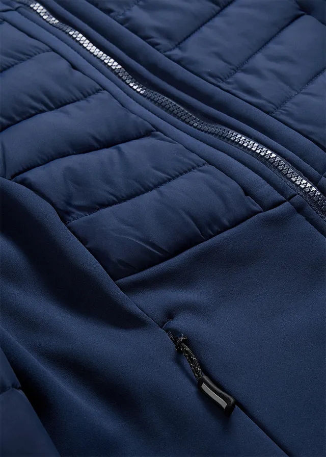 Veste matelassée déperlante avec softshell • bleu foncé • product-page.page-title-suffix