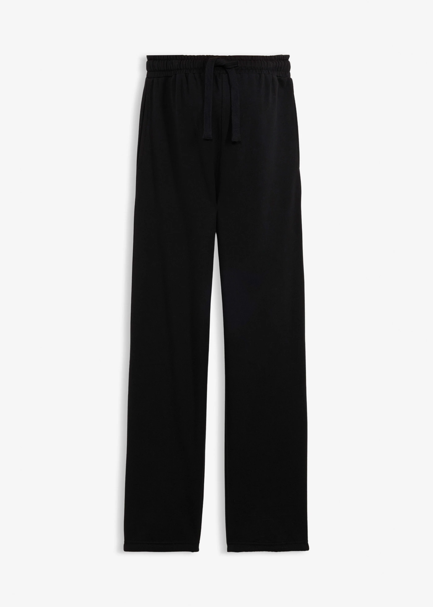 Pantaloni de gravide cu circumferință ajustabilă la tiv, 100% din bumbac organic • negru • magazin bonprix