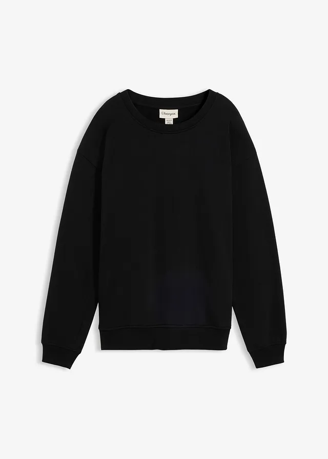 2-in-1 zwangerschapssweater/voedingssweater, Kleur: zwart