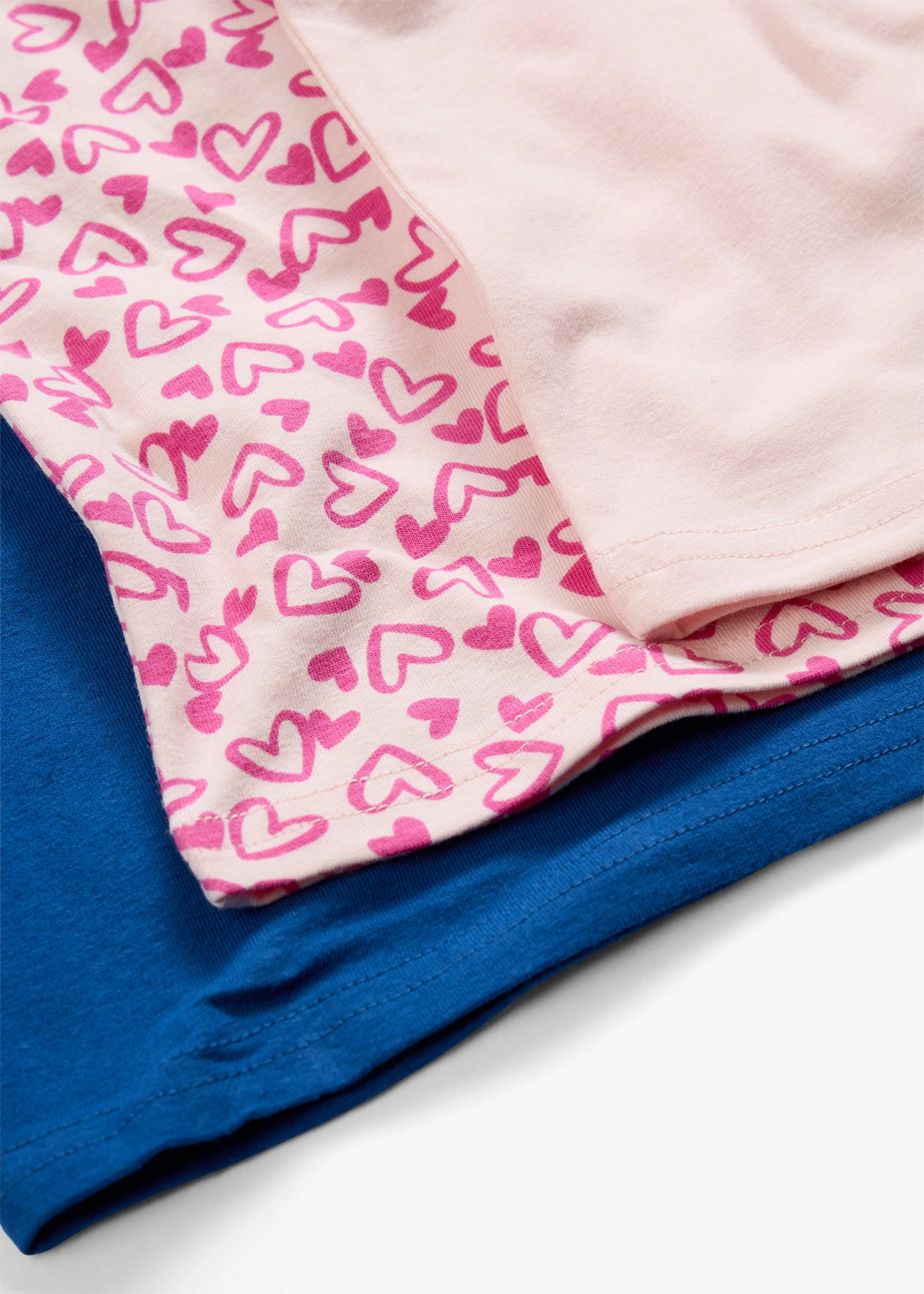 Hemd met zacht katoen en satijnen strik (set van 5) • zacht roze gedessineerd+zacht roze+blauw • bonprix online shop