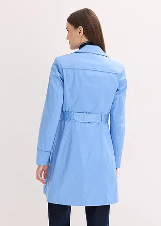 Trenchcoat van katoen, Kleur: middenblauw