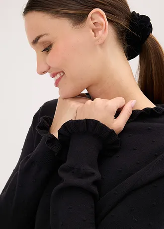 Cienki sweter z mieszanki wiskozy • czarny • sklep bonprix