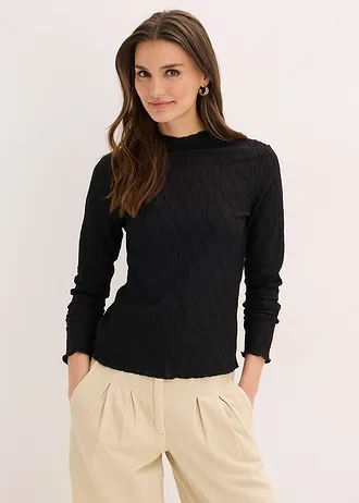 Longsleeve, Kleur: zwart