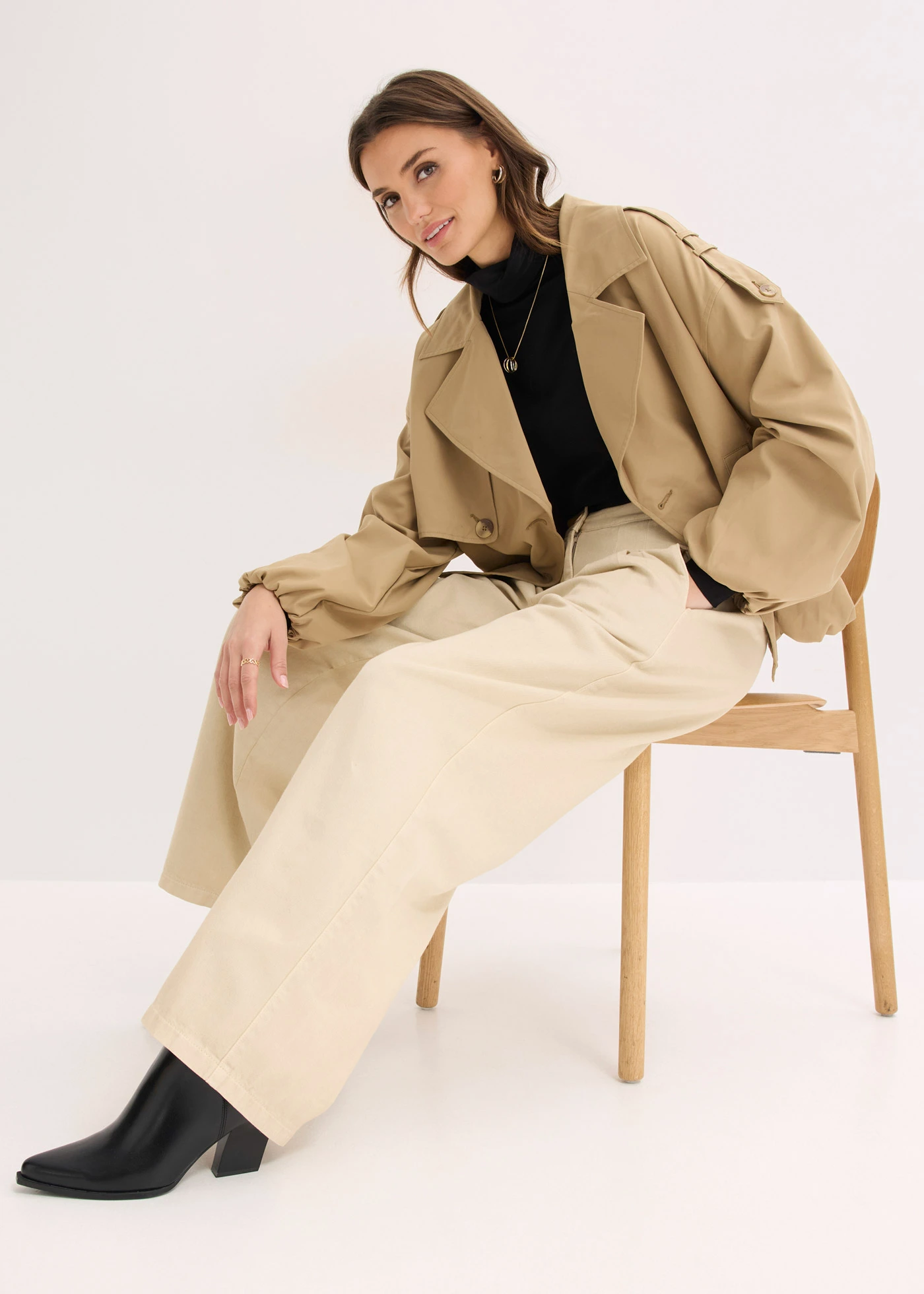 Pantalon en twill 100% coton • sable clair • Boutique bonprix