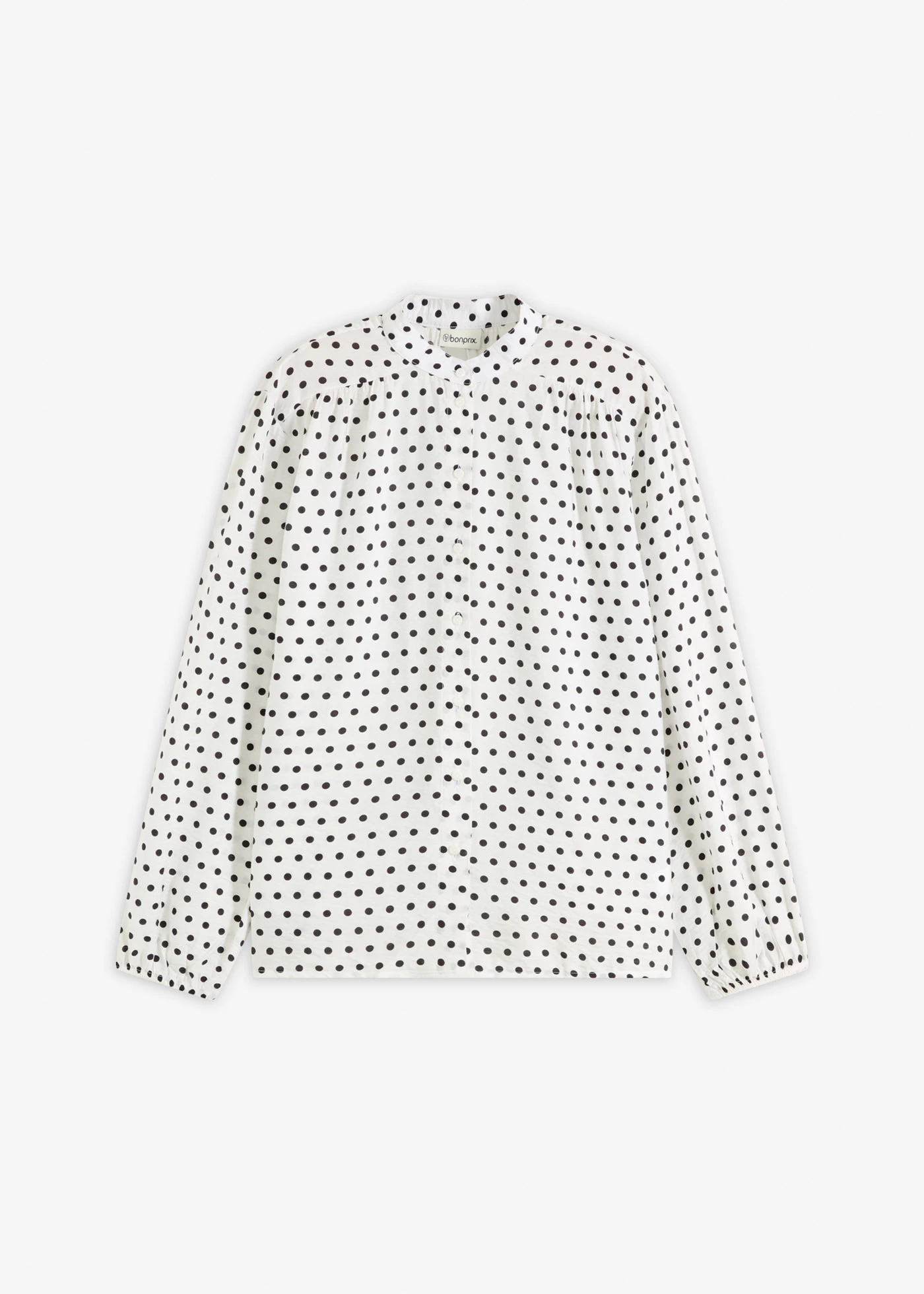 Oversize-blúzka • biela vlna bodkovaná • obchod bonprix