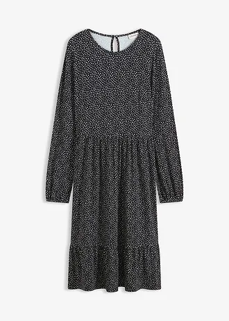 Midi jurk van viscose-mix