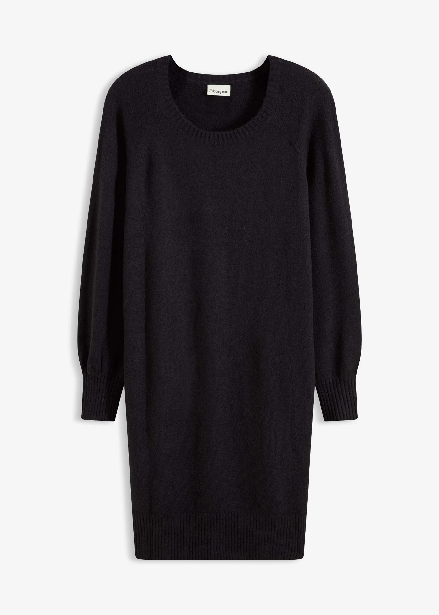 Rochie tricotată scurtă • negru • magazin bonprix