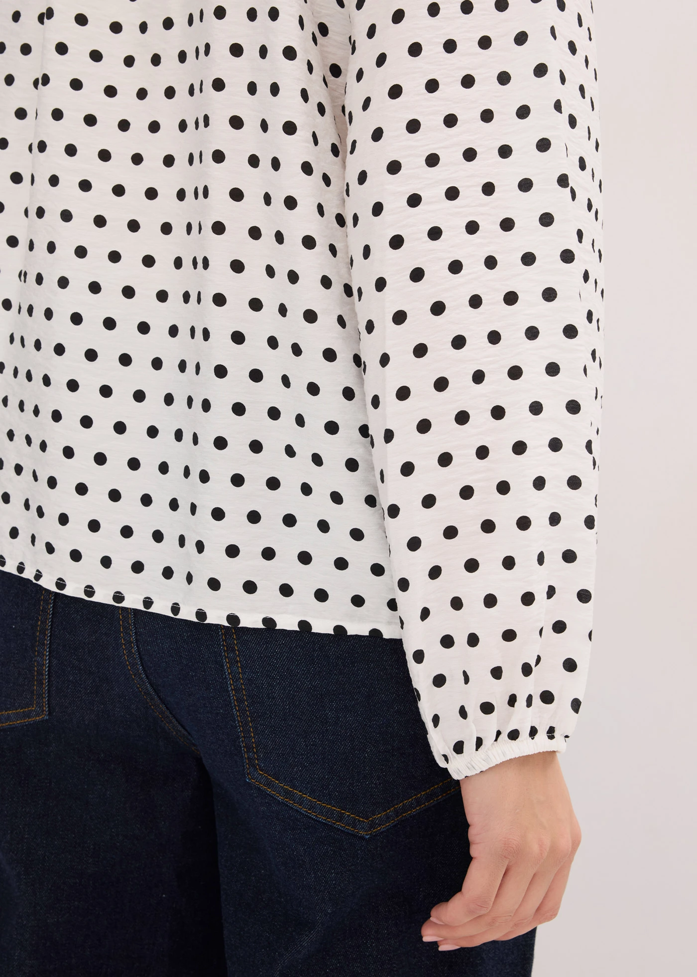 Oversized blouse • gestipt wolwit • bonprix online shop