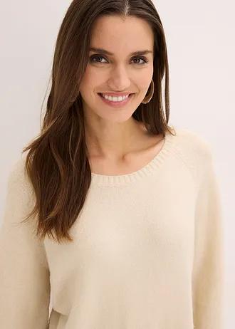 Pletené šaty, krátke • svetlopiesková • obchod bonprix