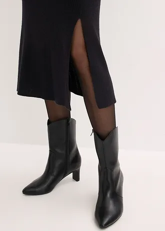 Gebreide jurk van een viscosemix • zwart • bonprix online shop