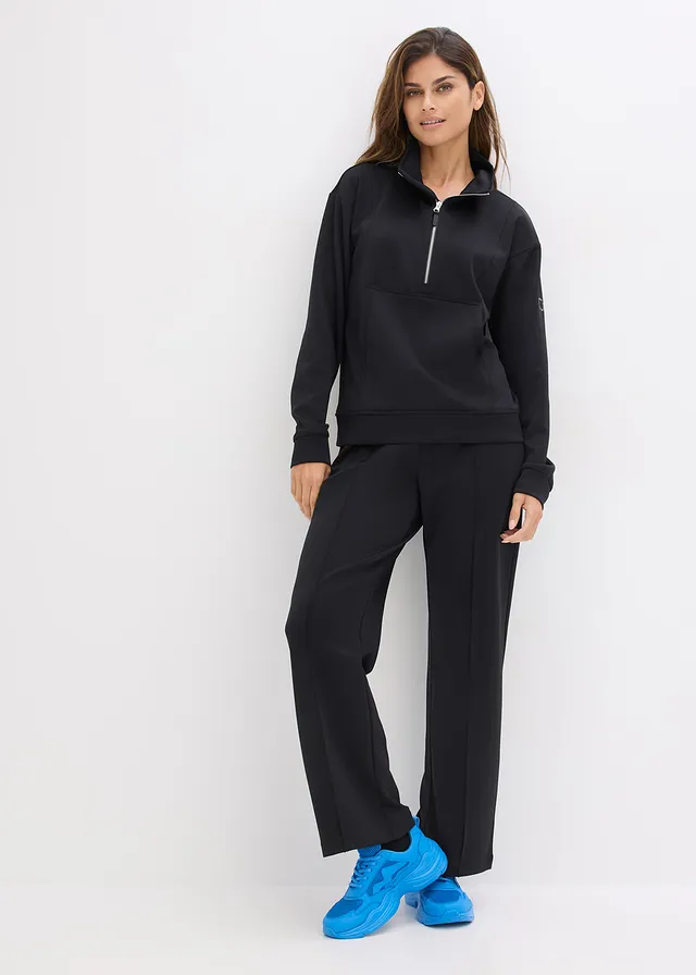 Veste de sport à col montant, Couleur: noir