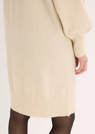 Rochie tricotată scurtă • bej nisipiu mat • magazin bonprix