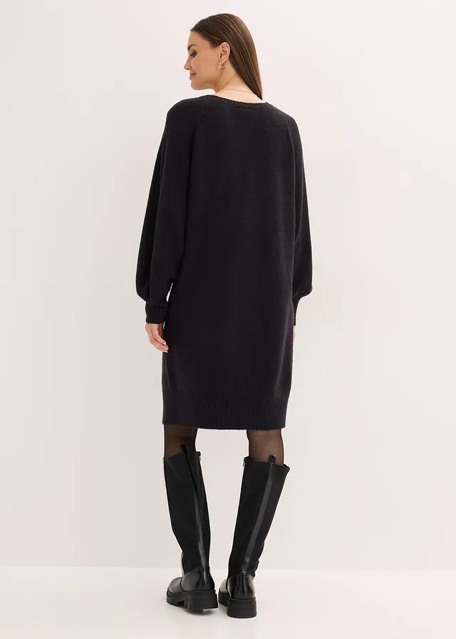 Korte gebreide jurk • zwart • product-page.page-title-suffix